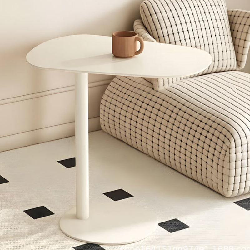 Minimalist Oval Iron End Table — Black