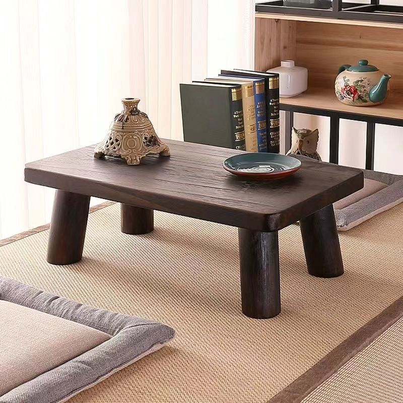 Japanese Wood Coffee Table — Black