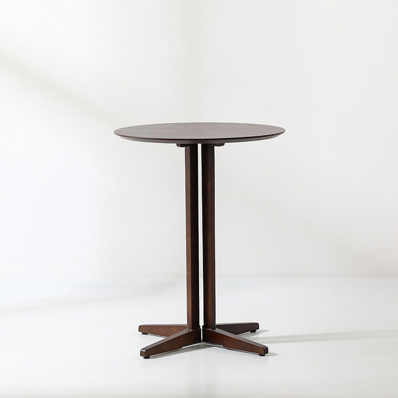 Scandinavian Round Wood End Table