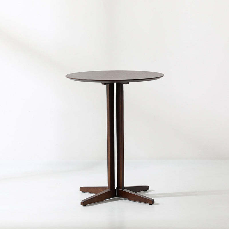 Scandinavian Round Wood End Table