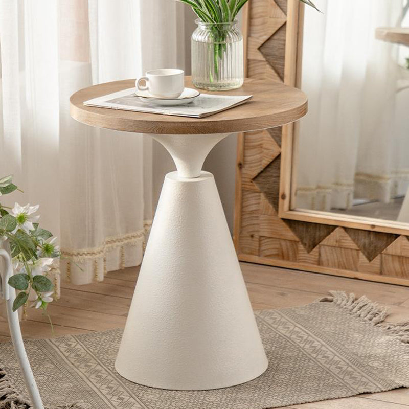 Vintage Magnesium Oxide Wood End Table