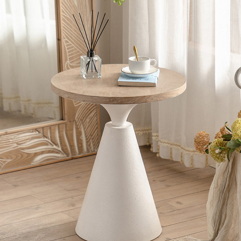 Vintage Magnesium Oxide Wood End Table