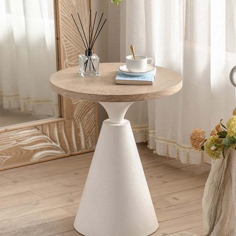 Vintage Magnesium Oxide Wood End Table