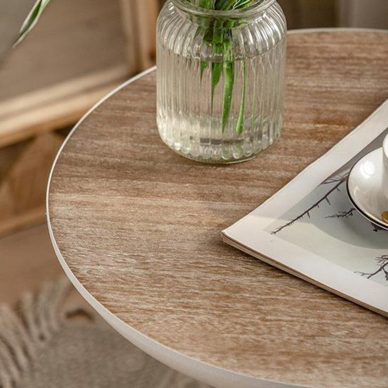 Vintage Magnesium Oxide Wood End Table
