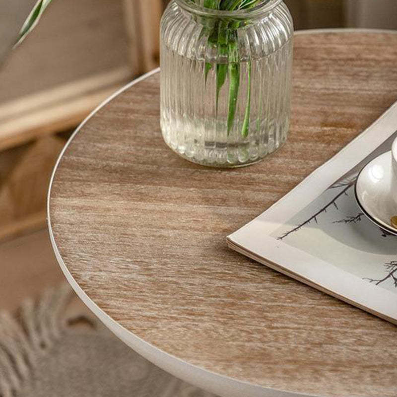 Vintage Magnesium Oxide Wood End Table