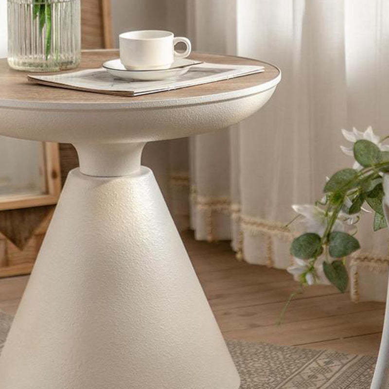 Vintage Magnesium Oxide Wood End Table