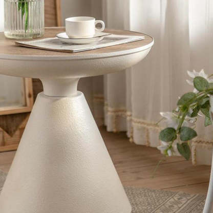 Vintage Magnesium Oxide Wood End Table