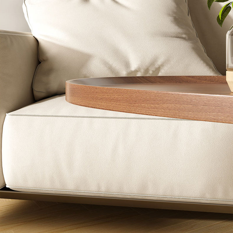 Japanese Oval Steel Wood Coffee Table