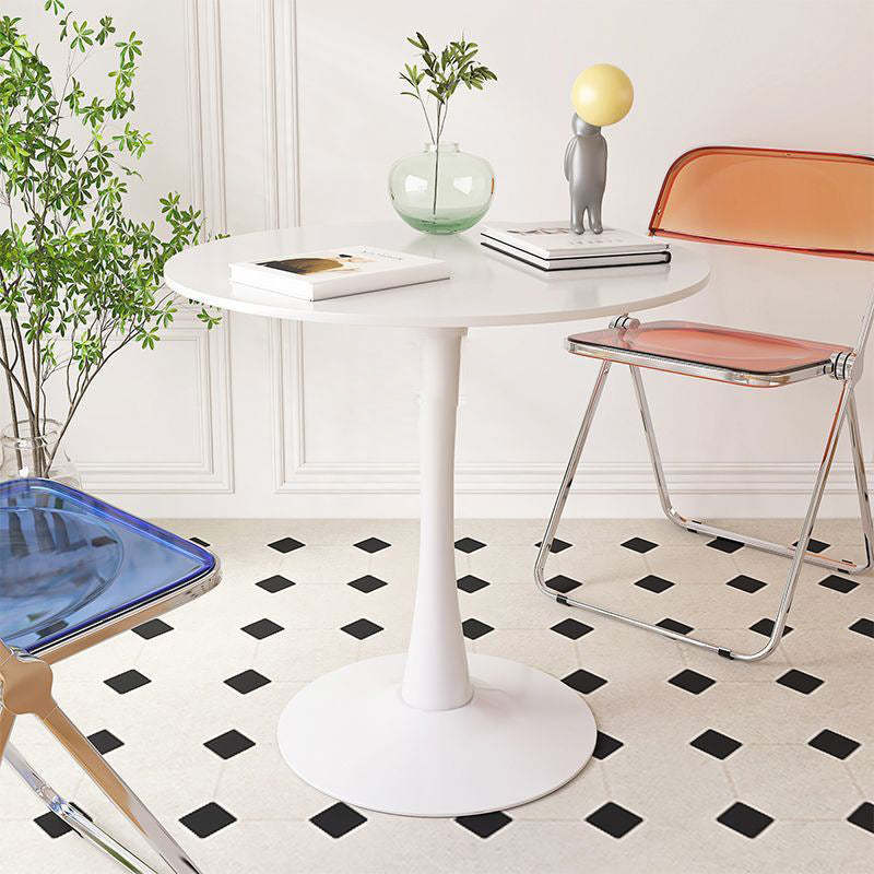 Nordic Round Steel Wood End Table