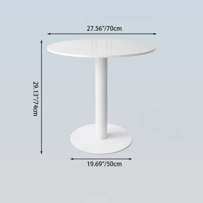 Nordic Round Steel Wood End Table