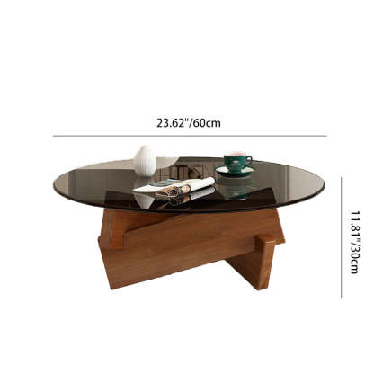 Nordic Wood Glass Coffee Table