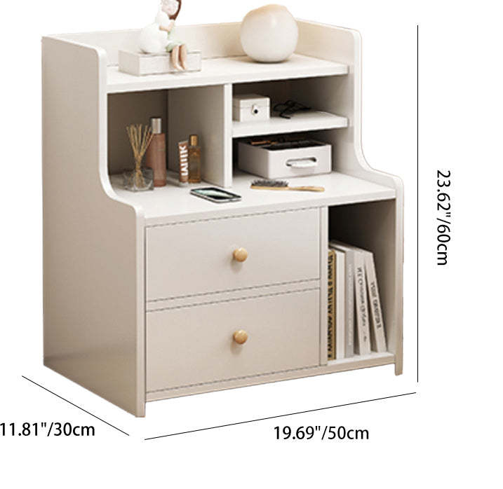 Nordic Wood Nightstand 2/3-Drawer
