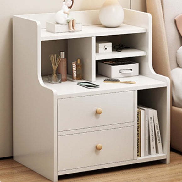 Nordic Wood Nightstand 2/3-Drawer — 2 / White