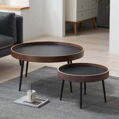 Scandinavian Iron Wood Coffee Table