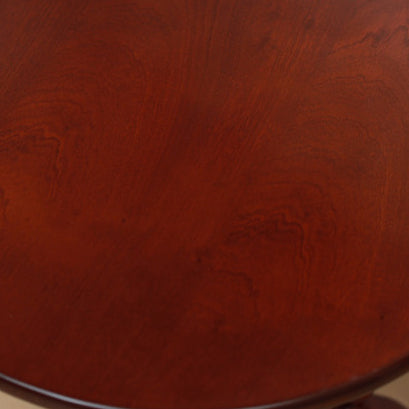 European Round Wood End Table 2-Tier