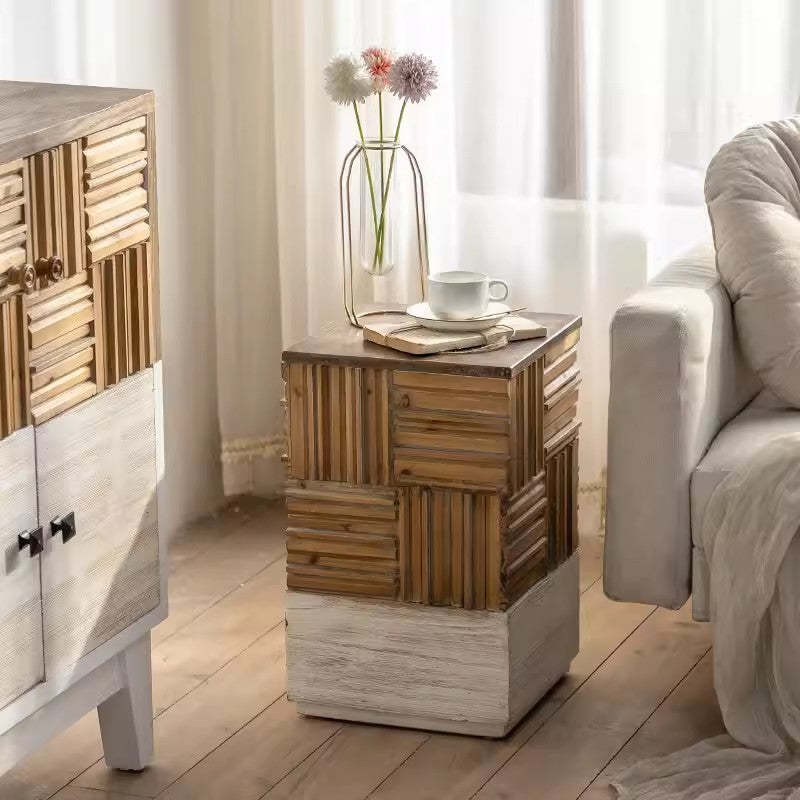Vintage Wood End Table