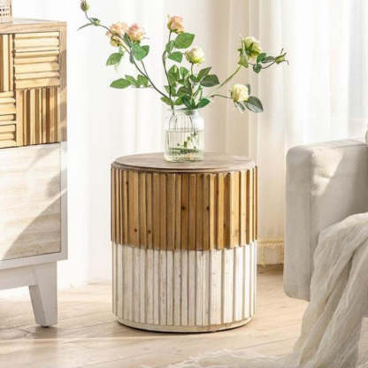 Vintage Wood End Table
