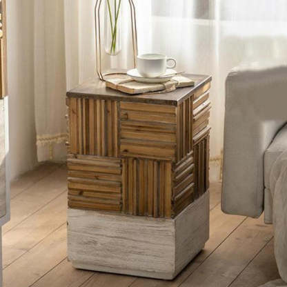 Vintage Wood End Table
