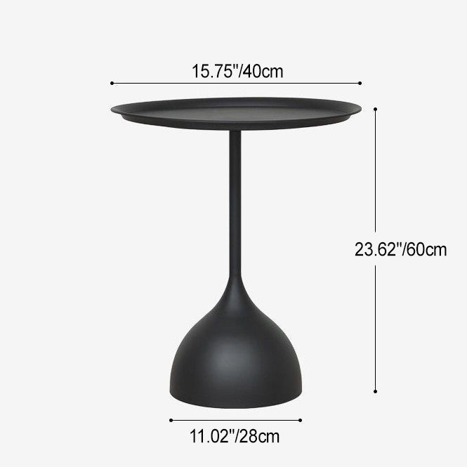 Minimalist Round Iron End Table