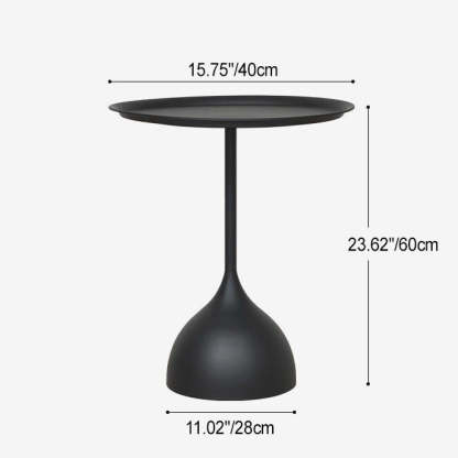 Minimalist Round Iron End Table