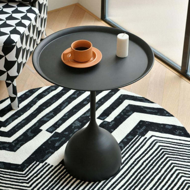 Minimalist Round Iron End Table