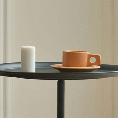Minimalist Round Iron End Table