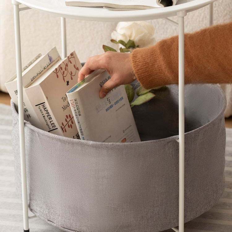 Minimalist Iron Fabric End Table 2-Tier