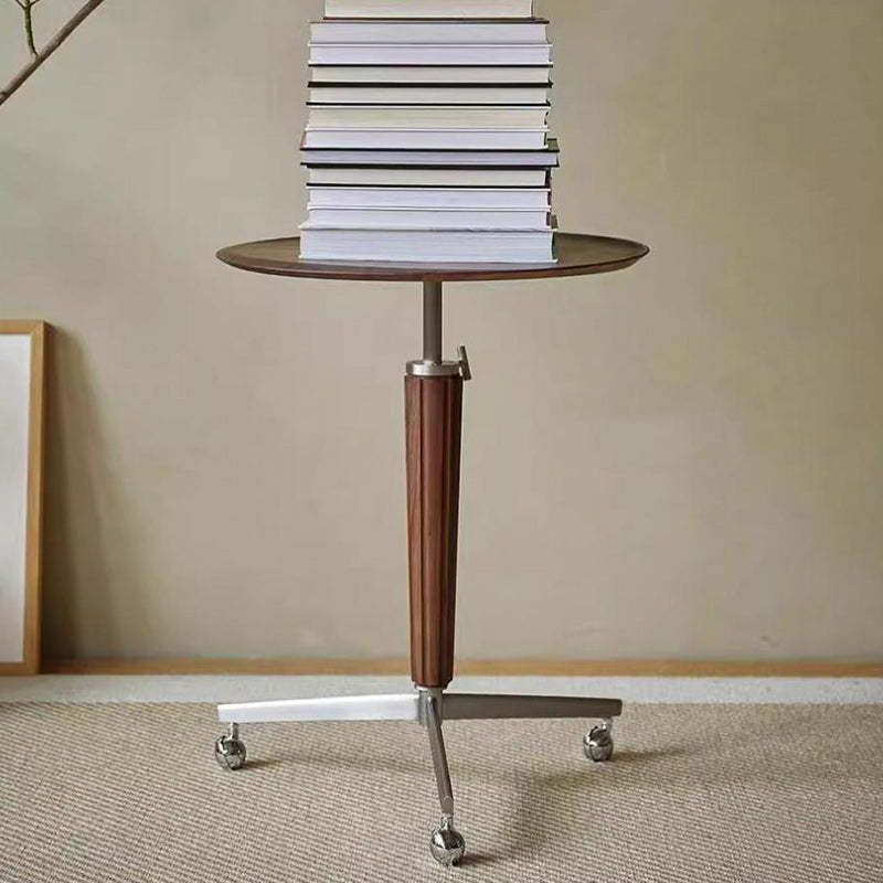 Vintage Aluminum Wood End Table