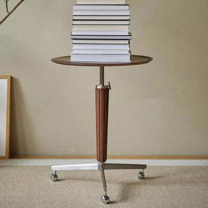 Vintage Aluminum Wood End Table