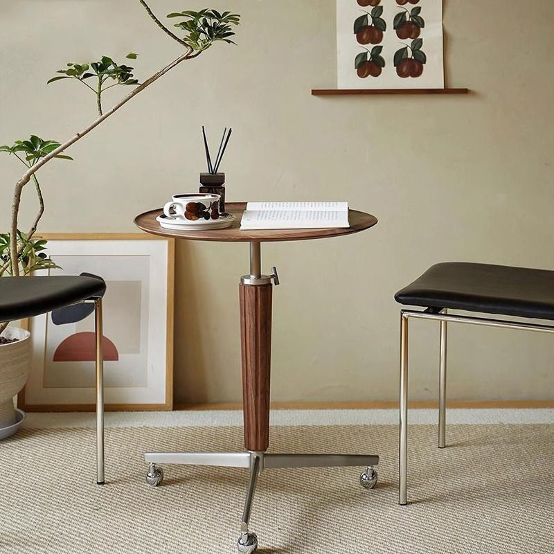 Vintage Aluminum Wood End Table