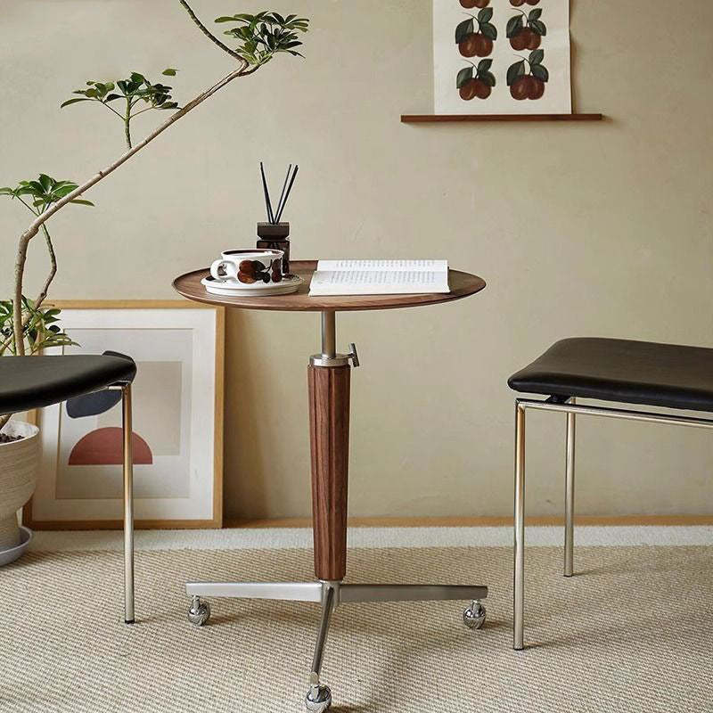 Vintage Aluminum Wood End Table