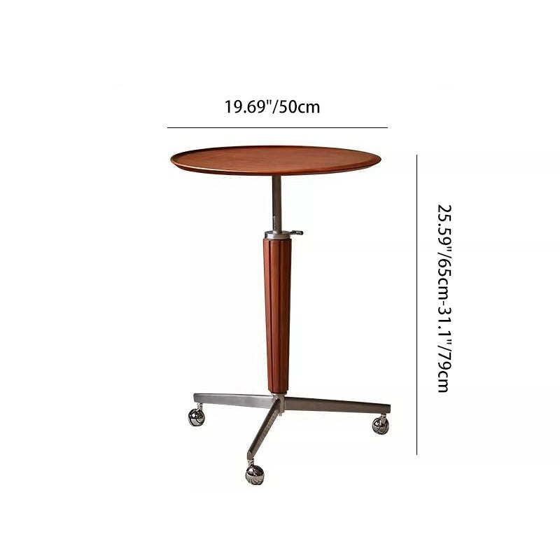 Vintage Aluminum Wood End Table