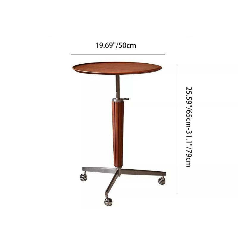 Vintage Aluminum Wood End Table