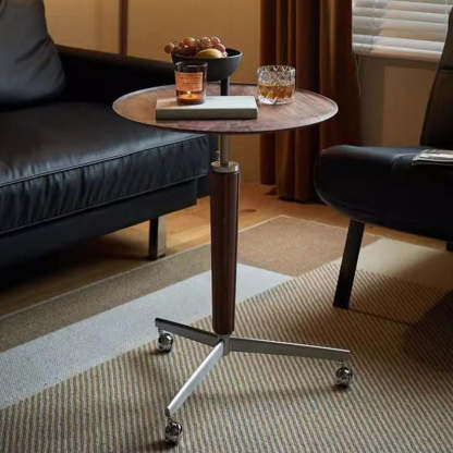 Vintage Aluminum Wood End Table