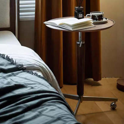 Vintage Aluminum Wood End Table