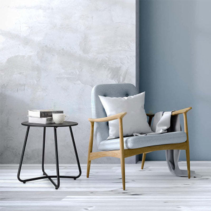 Minimalist Round Iron 1-Tier End Table