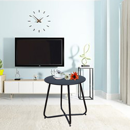 Minimalist Round Iron End Table