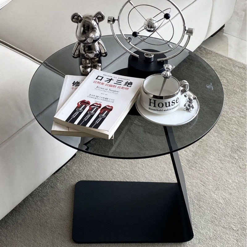 Minimalist Steel Glass Coffee Table