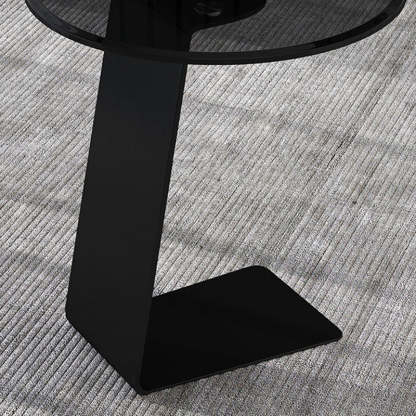 Minimalist Steel Glass Coffee Table