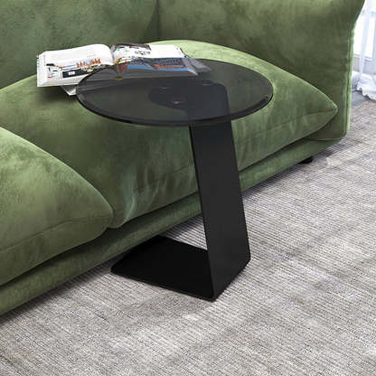 Minimalist Steel Glass Coffee Table