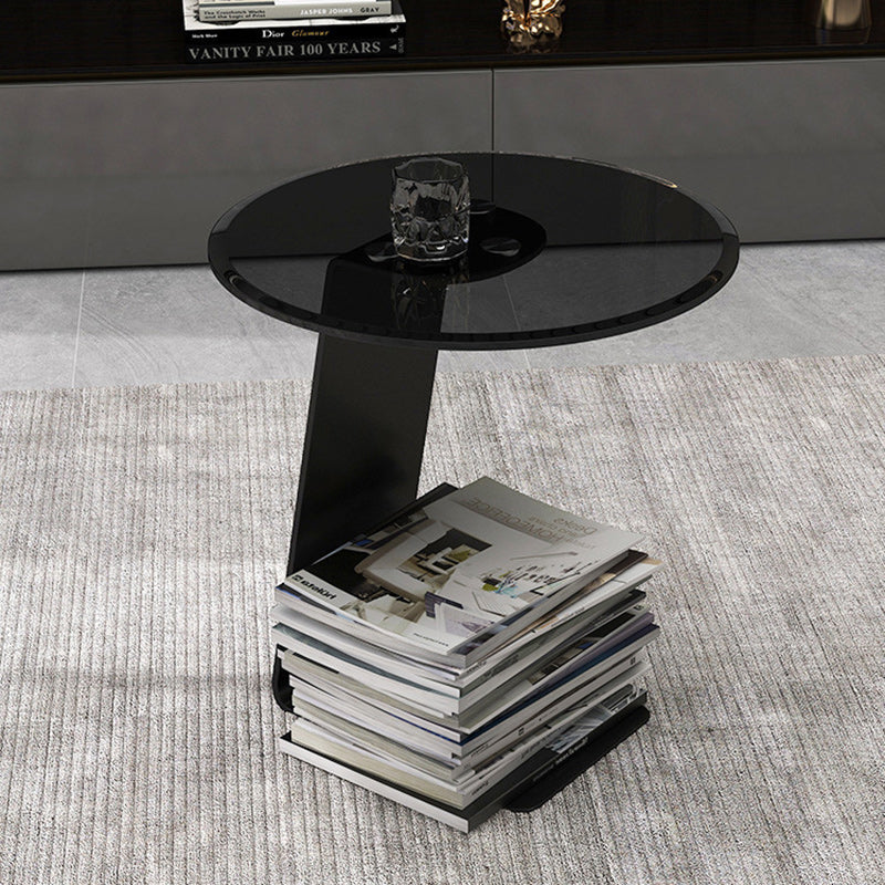 Minimalist Steel Glass Coffee Table