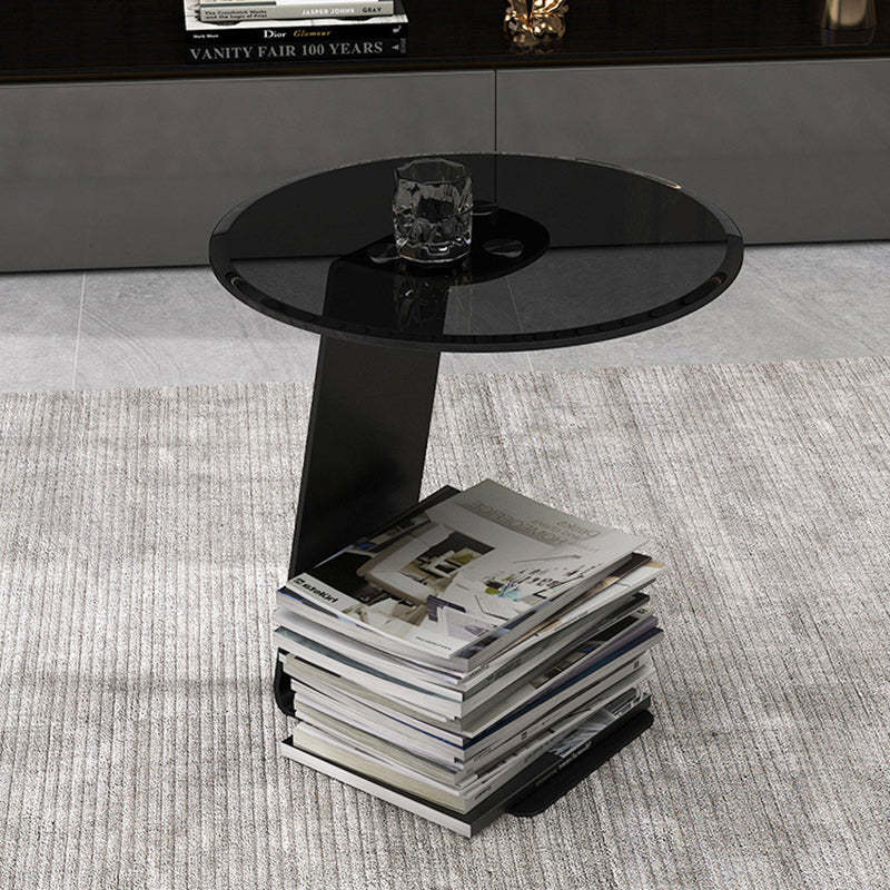 Minimalist Steel Glass Coffee Table