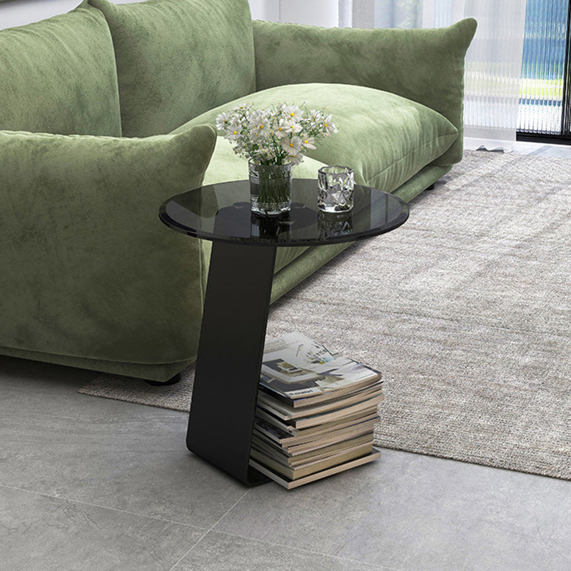 Minimalist Steel Glass Coffee Table