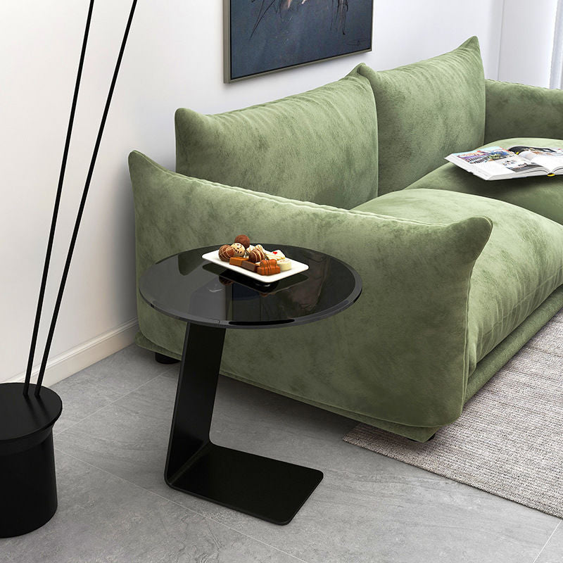 Minimalist Steel Glass Coffee Table