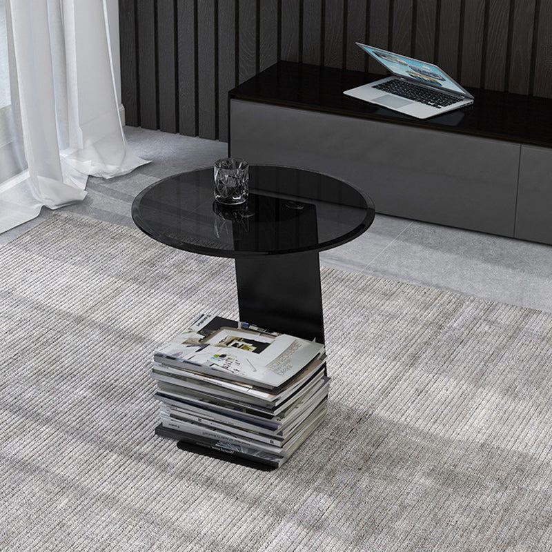 Minimalist Steel Glass Coffee Table