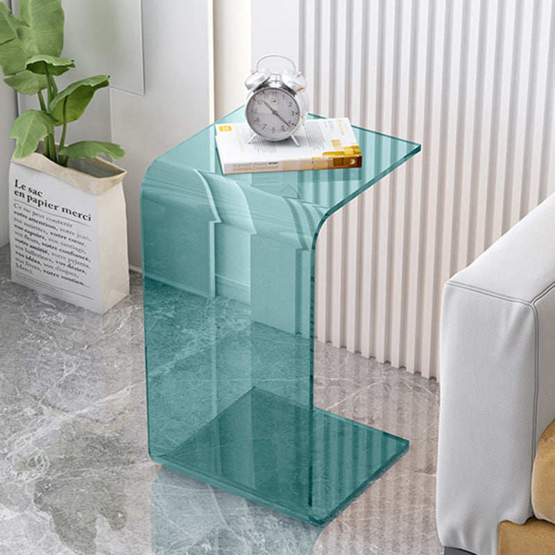 Minimalist Rectangular Acrylic End Table — Gray