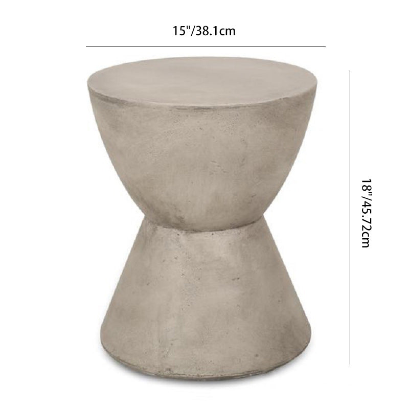 Nordic Cylinder Magnesium Oxide End Table