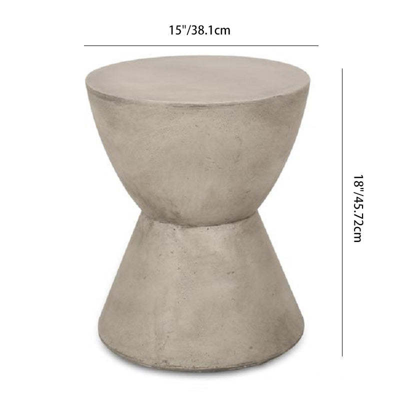 Nordic Cylinder Magnesium Oxide End Table