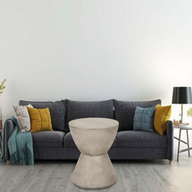 Creative end cylinder gray end & side tables