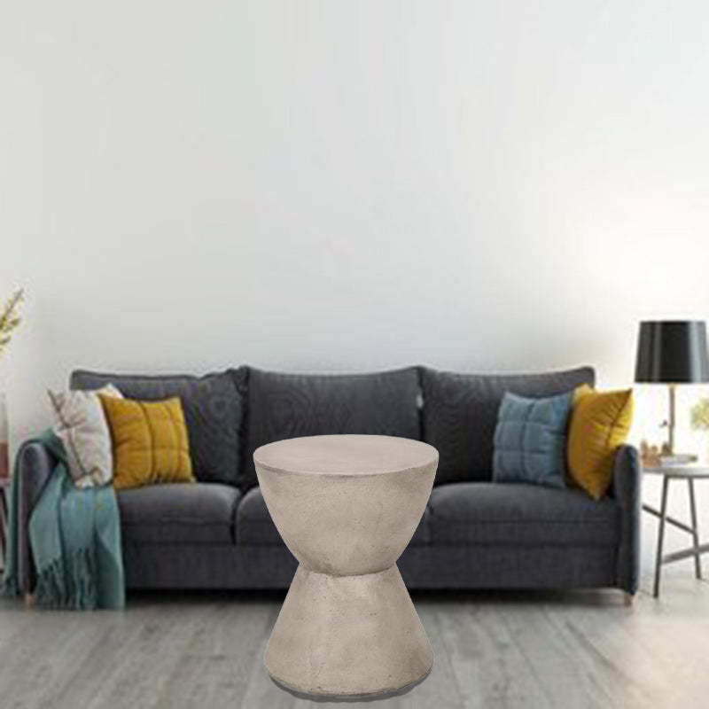 Nordic Cylinder Magnesium Oxide End Table